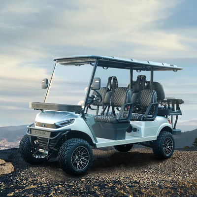 Un buon prezzo. Carrello da golf off-road personalizzabile da 6 posti con alimentazione elettrica e scatola di carico Posizione in piedi del carro posteriore Non equipaggiato in linea