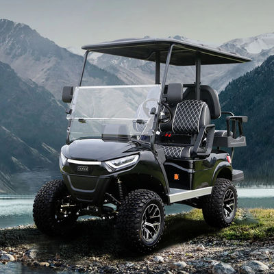 Un buon prezzo. 48V5KW Motore CA Fuori strada 4 6 posti Carrozze da golf elettriche Diversi colori Autobus turistico per UTV Club Kilometraggio 70-90km in linea
