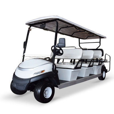 Un buon prezzo. 8 posti Carro da golf elettrico 13,7 mph Velocità posizione in piedi di coda Caddie attrezzato per il trasporto passeggeri in linea