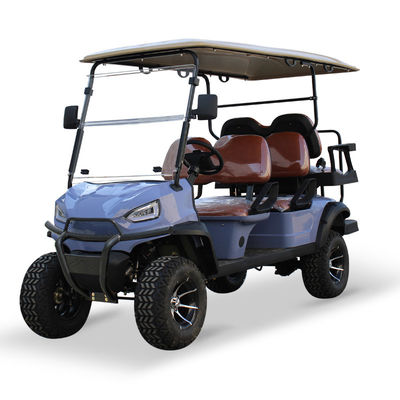 Un buon prezzo. 48V 5KW AC Motor Hunting Transport 6 posti Golf Cart con sistema di frenatura a tamburo posteriore e velocità massima ≤30Km/h in linea