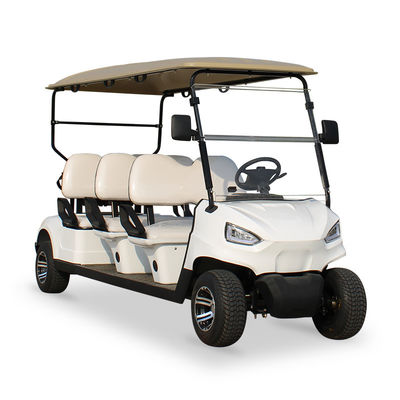Un buon prezzo. Dimensione del pneumatico 205/50-10 Diametro del pneumatico 18.1in 460mm Potente 4KW AC Motor Electric Golf Cart 2024 6 posti Passeggeri di trasporto in linea