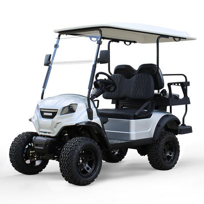 Un buon prezzo. Carrello da golf elettrico 4 posti con motore a corrente alternata da 48V5KW e cuscinetto di legno di alluminio Peso 400-500kg Modello personalizzato in linea